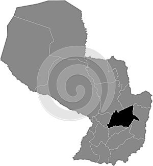 Location Map of CaaguazÃÂº Department photo