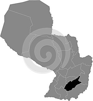 Location Map of CaazapÃÂ¡ Department photo