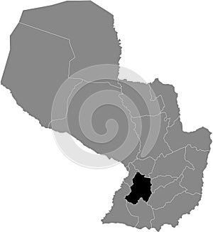 Location Map of ParaguarÃÂ­ Department photo
