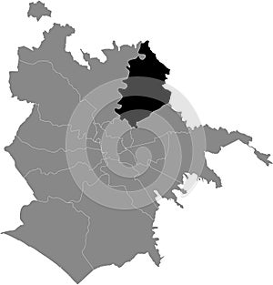 Location map of Municipio III Ã¢â¬â Monte Sacro municipality