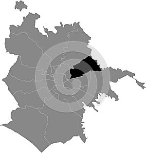 Location map of Municipio IV Ã¢â¬â Tiburtina municipality photo