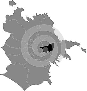 Location map of Municipio V Ã¢â¬â Prenestino Centocelle municipality photo