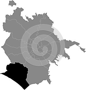 Location map of Municipio X Ã¢â¬â Ostia Acilia municipality photo