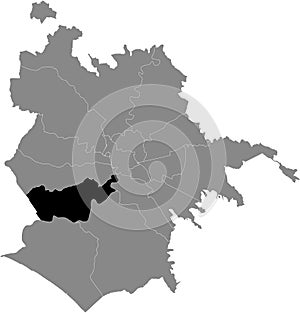 Location map of Municipio XI Ã¢â¬â Arvalia Portuense municipality photo