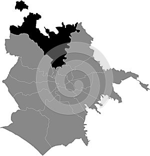 Location map of Municipio XV Ã¢â¬â Cassia Flaminia municipality photo