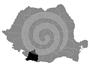 Location Map of County Dolj