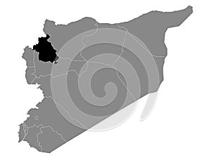 Location Map of Idlib Governorate photo
