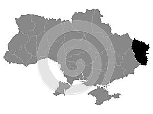 Location Map of Luhansk Region Oblast photo