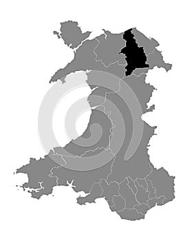 Location Map of Denbighshire County photo