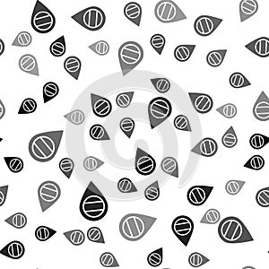 Black Location Russia icon isolated seamless pattern on white background. Navigation, pointer, location, map, gps