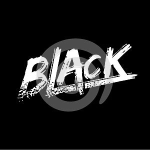 Black logo. brush typographic design of `Black` - vector