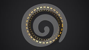 black luxury abstract background with circle line and golden elegant texture backdrop vector.