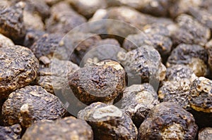 Black maca, a health medicine is sold in the New Year market.