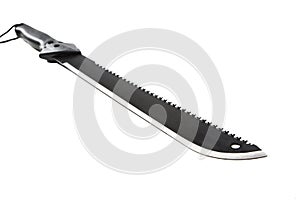 Black machete isolated on white