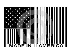 Black Made In America Barcode