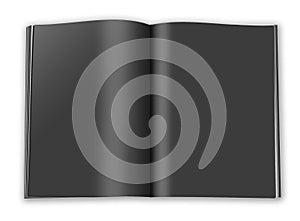 Black magazine blank template for presentation layouts and design