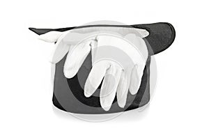 Black magic hat and gloves