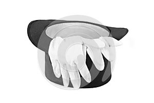 Black magic hat and gloves