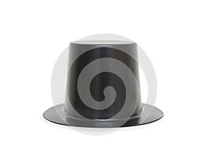 Black magic hat isolated on a white background
