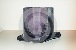 Black magic hat isolated on white background