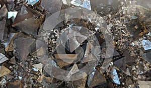 black magnetite mineral