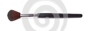Black makeup blusher brush isolated