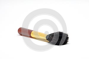 Black makeup blusher brush isolated on the white background