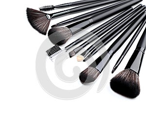 Black makeup brushes