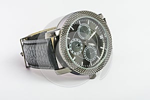 Black male hand quartz Watch