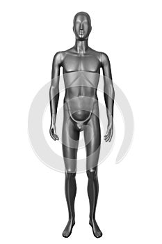 Black male mannequin isolated on white