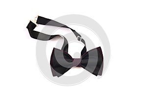 Black man bow tie isolated at the white background for fashion