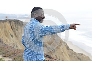 Black Man at the California Coast