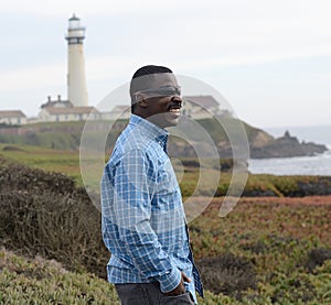 Black Man at the California Coast