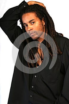 Black man with dreadlocks