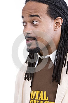 Black man with dreadlocks