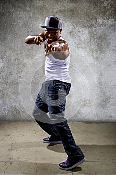 Black Man Performing Hip Hop Dance Choreography