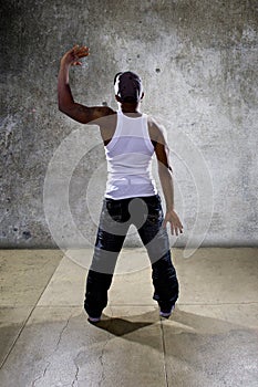 Black Man Performing Hip Hop Dance Choreography