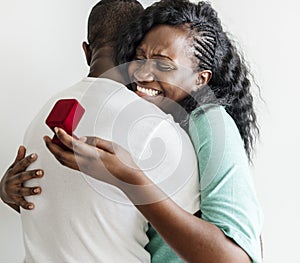 Black man proposes to his girlfriend