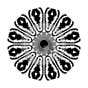 Black Mandala Vector On White Background Illustrations