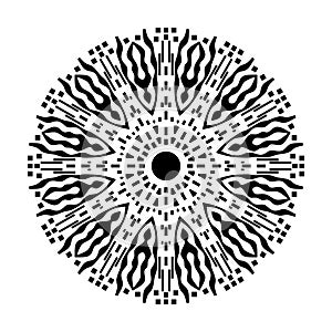 Black Mandala Vector On White Background Illustrations