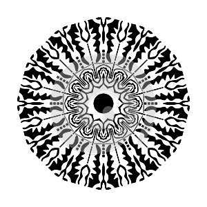 Black Mandala Vector On White Background Illustrations