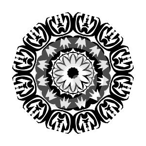 Black Mandala Vector On White Background Illustrations