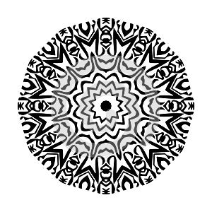 Black Mandala Vector On White Background Illustrations