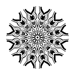 Black Mandala Vector On White Background Illustrations