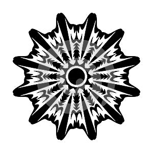 Black Mandala Vector On White Background Illustrations