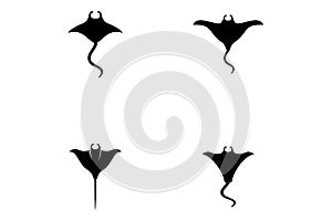 Black manta logo vector