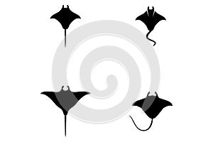 Black manta logo vector