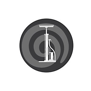 black manual air pump icon vector illustration element design template