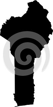 Black map of Benin