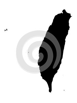 Black Map of Taiwan